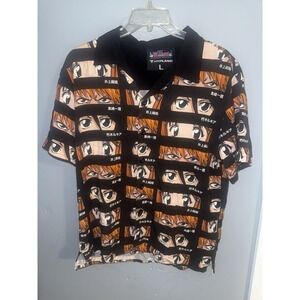 HYPLAND Bleach Anime  Button Up Shirt Mens L Japanese Ichigo Rukia NWT